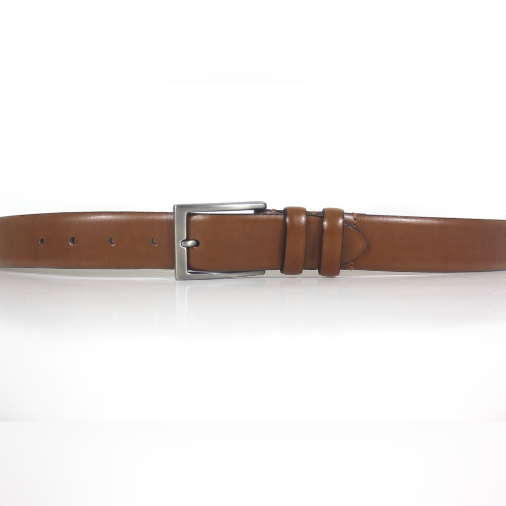 39”-43” JOSEPH ABBOUD Vintage Caramel Brown Leather Belt Hand Crafted in Italy
